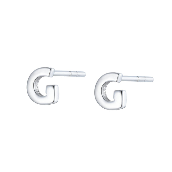 Rose gold on silver heart stud earrings.