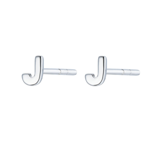 Rose gold on silver heart stud earrings.