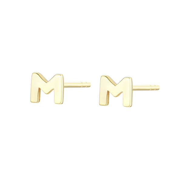 Rose gold on silver heart stud earrings.
