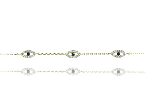 
Gold plated on silver bracelet with polished links and intricate craftsmanship, adjustable length from 15 cm to 19 cm.

