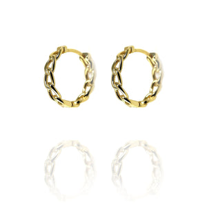 Gold Chain Hoop Earrings