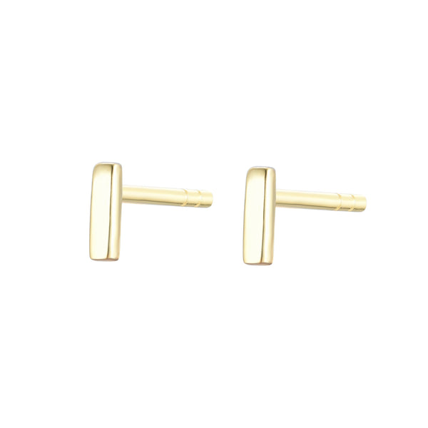 
Rose gold on silver heart stud earrings.

