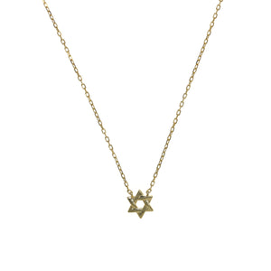 Gold-plated Star of David Chain Necklace