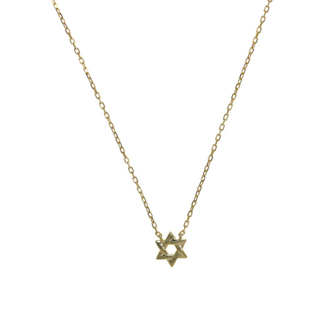 Gold-plated Star of David Chain Necklace