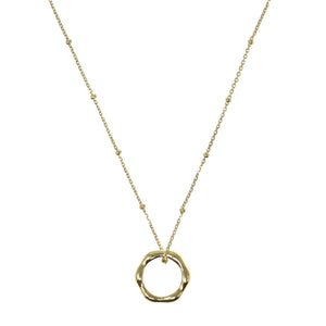 Circle Pendant Gold Necklace